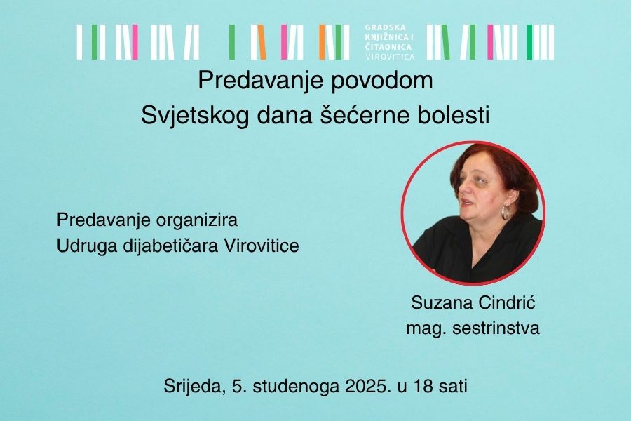 Obilježavanje Svjetskog dana šećerne bolesti – Srijeda, 5. studenoga u 18 sati