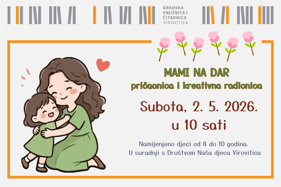 Pričaonica i kreativna radionica u subotu 2. 5. u 10 sati