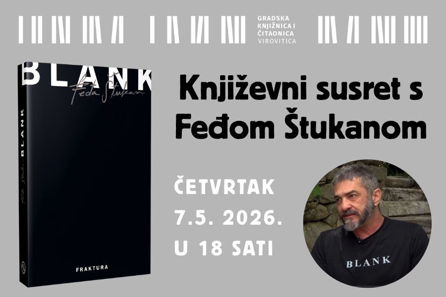 Predstavljanje romana BLANK u četvrtak 7. svibnja u 18 sati