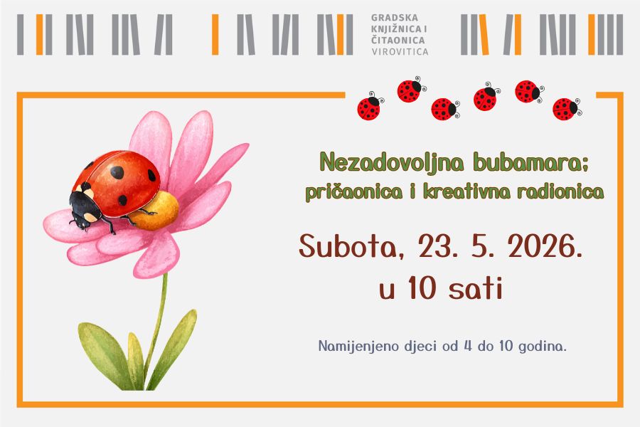 Nezadovoljna bubamara: pričaonica i kreativna radionica – Subota, 23. 5. 2026. u 10 sati