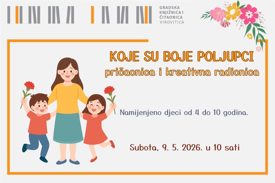 Koje su boje poljupci: pričaonica i kreativna radionica – Subota, 9. 5. u 10 sati