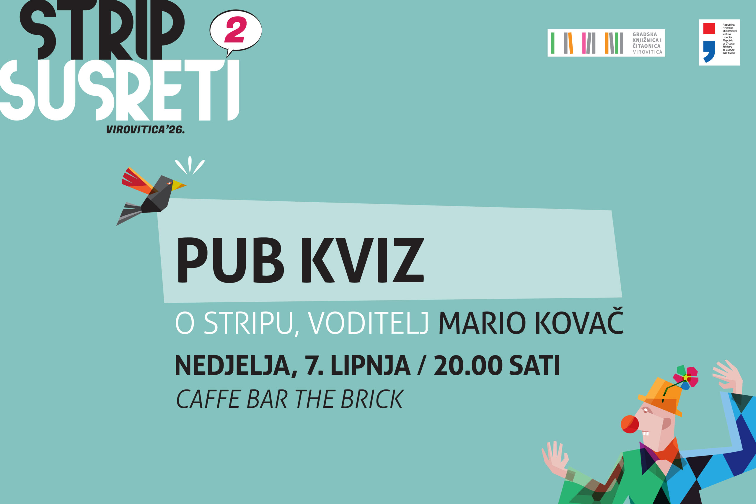 Pub kviz o stripu u Caffe Baru The Brick – 7. 6. u 20 sati