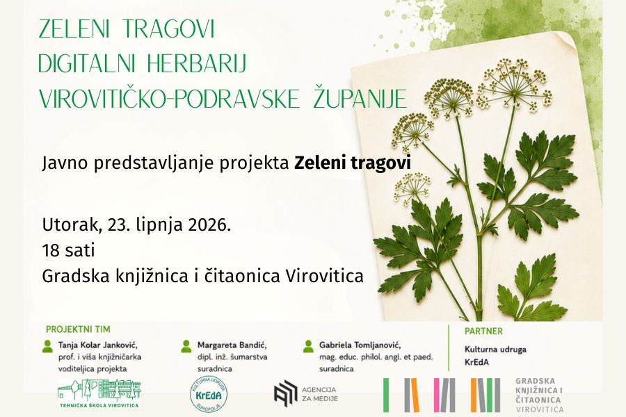 Predstavljanje projekta „Zeleni tragovi – Digitalni herbarij Virovitičko-podravske županije”