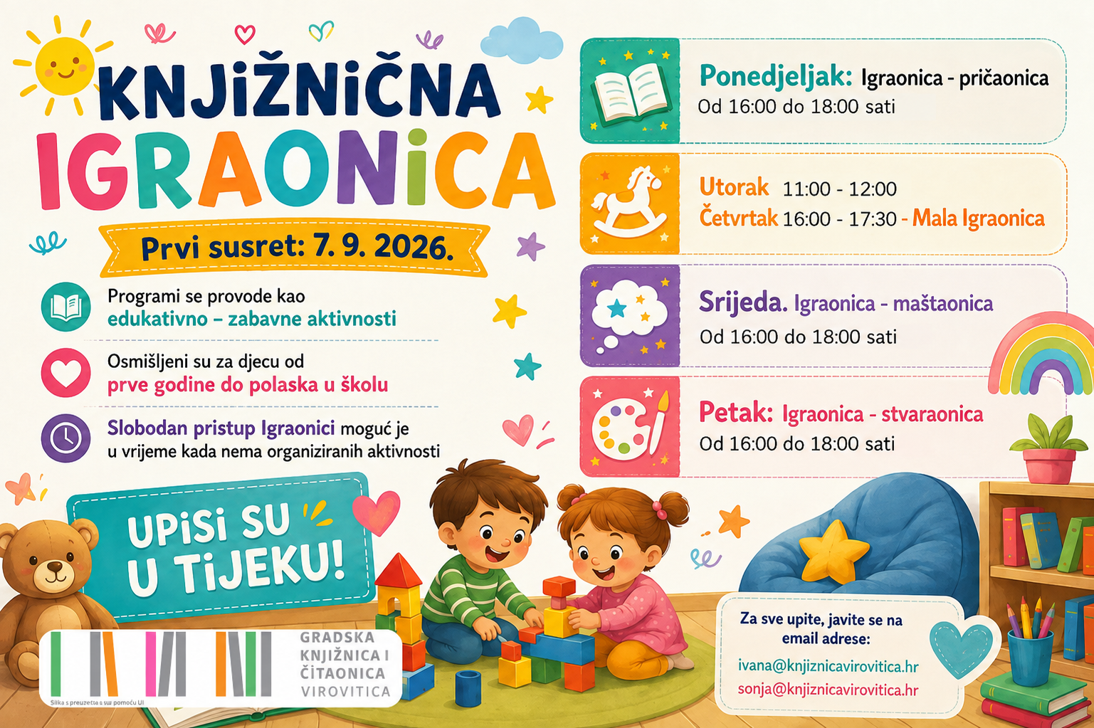 Upisi u Igraonicu u tijeku