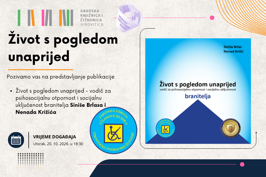 Predstavljanje publikacije: Život s pogledom unaprijed, u utorak 22. 10. u 18.30